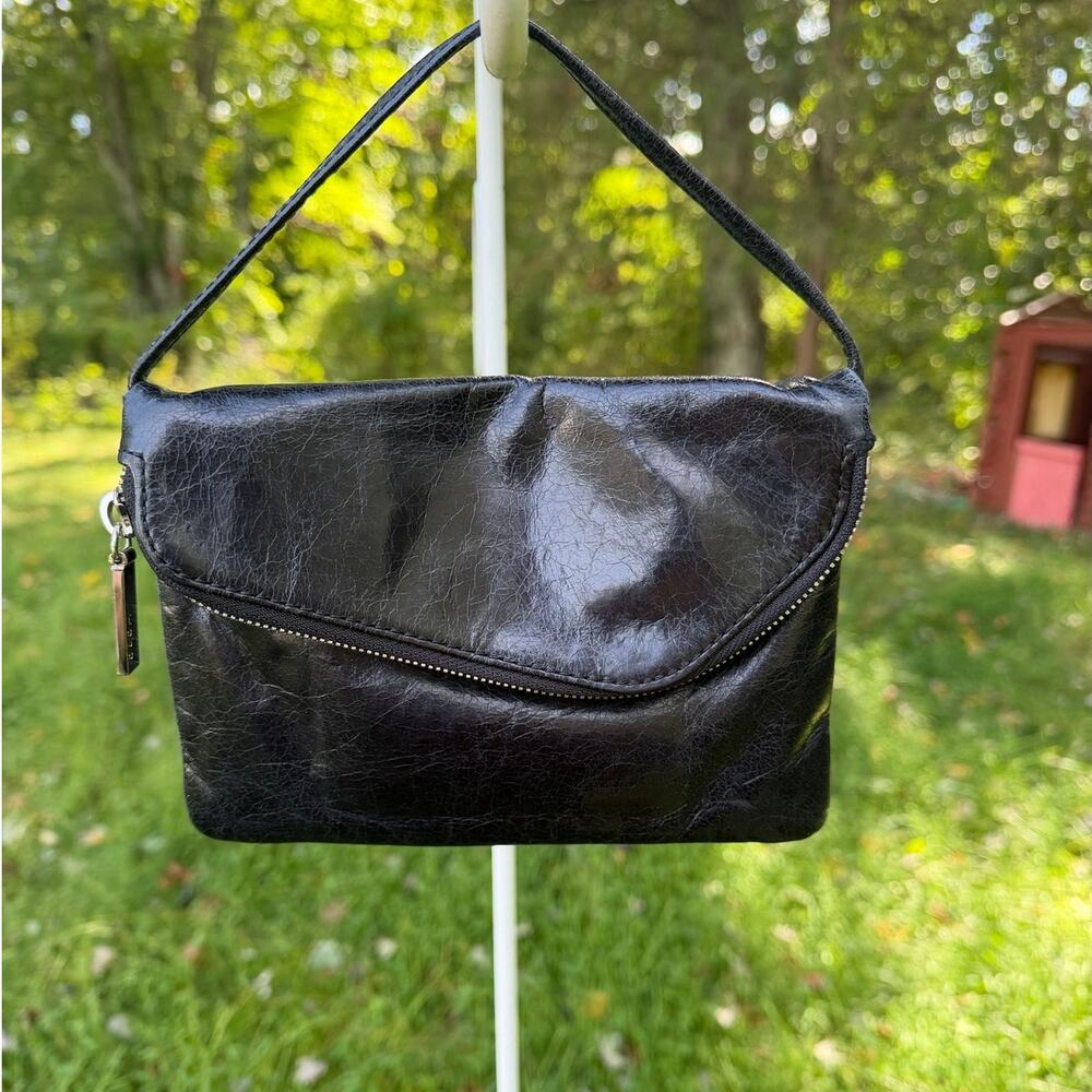 HOBO The Original Black Leather Wristlet Clutch